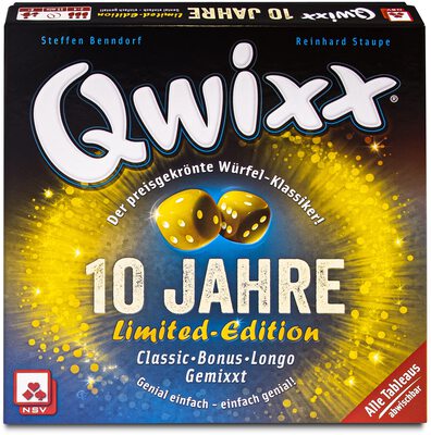 All details for the board game Qwixx: 10 Jahre Limited-Edition and similar games