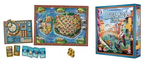 All details for the board game Burano and similar games