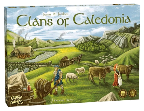 All details for the board game Clans of Caledonia and similar games