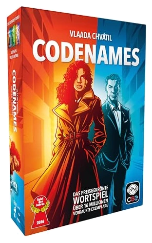 All details for the board game Codenames (Spiel des Jahres 2016 winner) and similar games