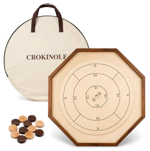All details for the board game Crokinole and similar games