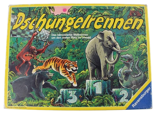 All details for the board game Dschungelrennen and similar games