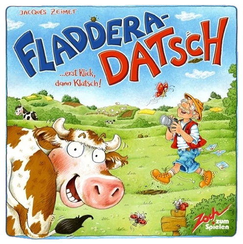 All details for the board game Fladderadatsch and similar games