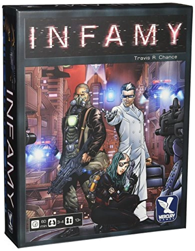 All details for the board game Infamy and similar games
