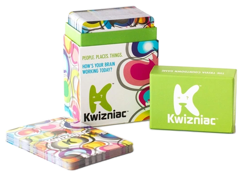All details for the board game Kwizniac and similar games