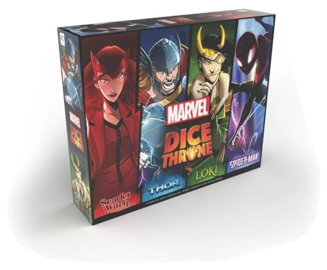 All details for the board game Marvel Dice Throne: Scarlet Witch v. Thor v. Loki v. Spider-Man and similar games