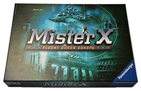 All details for the board game Mister X and similar games