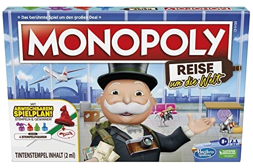All details for the board game Monopoly Travel World Tour and similar games