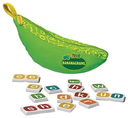 All details for the board game My First Bananagrams and similar games