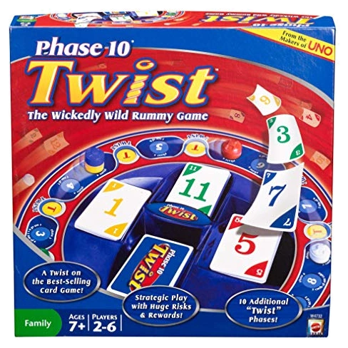 All details for the board game Phase 10 Twist and similar games