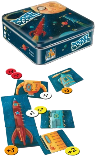 All details for the board game Pocket Rockets and similar games