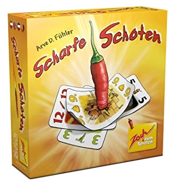 All details for the board game Scharfe Schoten and similar games