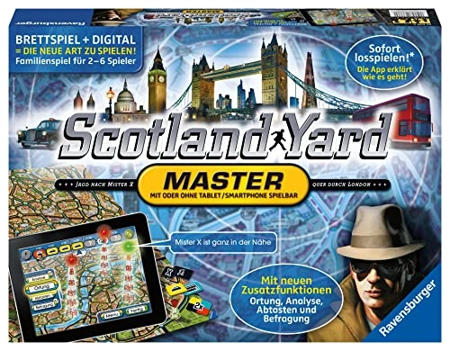 All details for the board game Scotland Yard Master and similar games