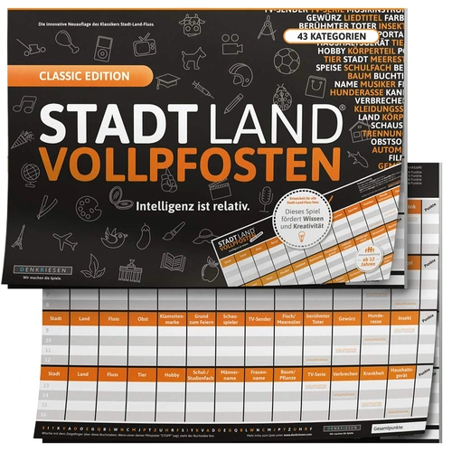 All details for the board game Stadt Land Vollpfosten: Classic Edition and similar games