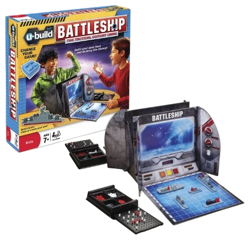 All details for the board game U-Build Battleship and similar games