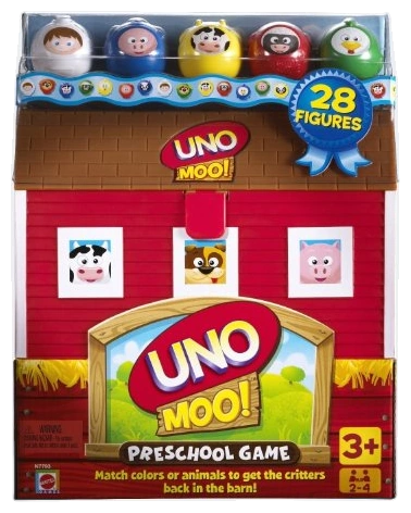 All details for the board game UNO Moo! and similar games