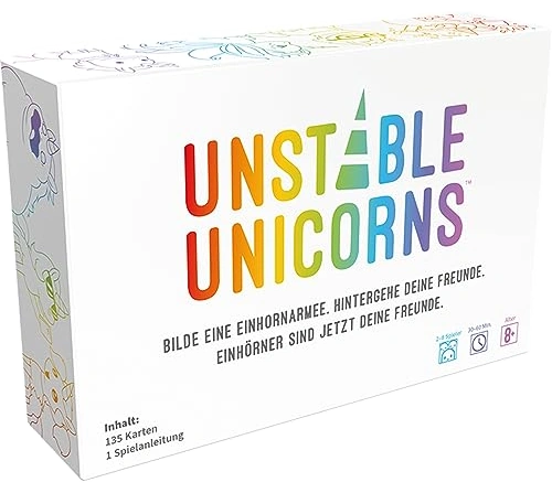 All details for the board game Unstable Unicorns and similar games
