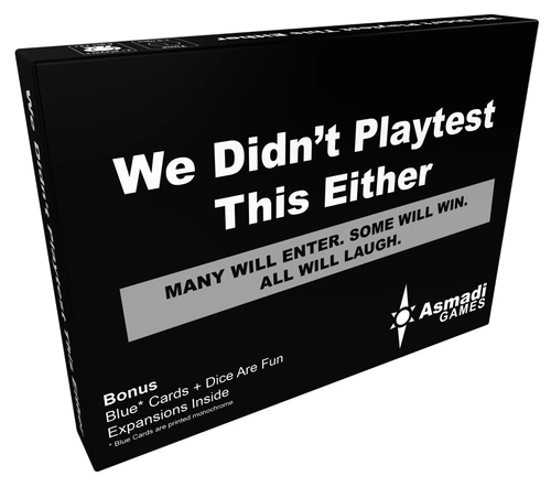 All details for the board game We Didn't Playtest This Either with Blue Deck and Dice Are Fun Expansions and similar games