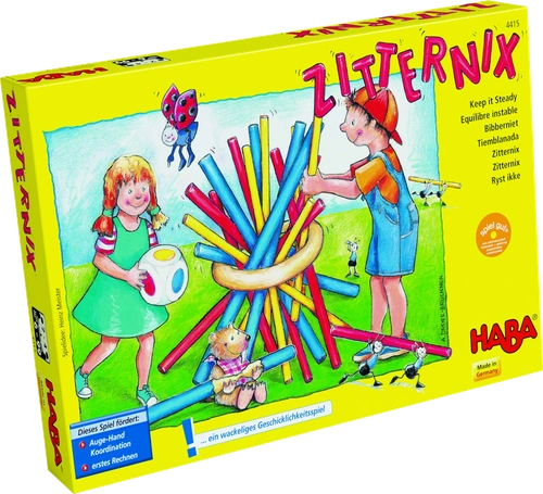 All details for the board game Zitternix and similar games