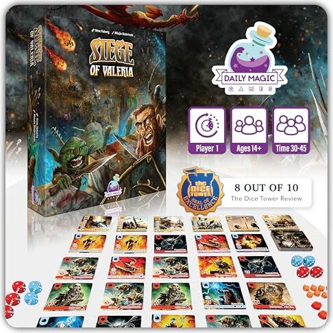 All details for the board game Siege of Valeria and similar games