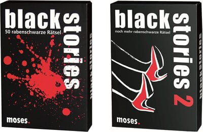 All details for the board game Black Stories 1+2 and similar games