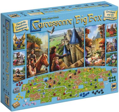 All details for the board game Carcassonne Big Box 6 and similar games