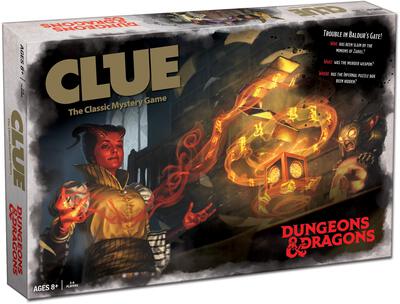 All details for the board game CLUE: Dungeons & Dragons and similar games