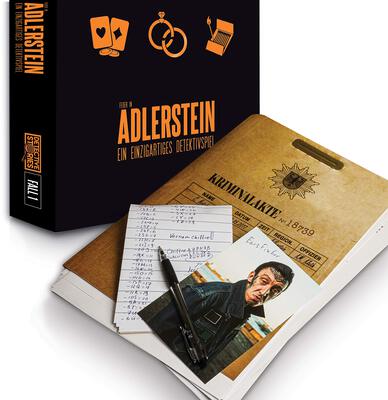 Order Murder Mystery Party Case Files: Fire in Adlerstein at Amazon