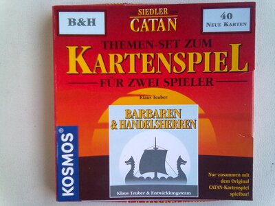 Order Catan Card Game: Barbarians & Traders Upgrade Kit at Amazon