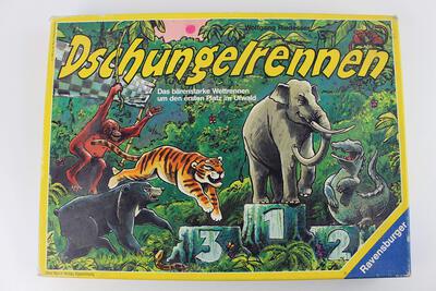 All details for the board game Dschungelrennen and similar games