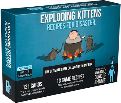 All details for the board game Exploding Kittens: Recipes for Disaster and similar games