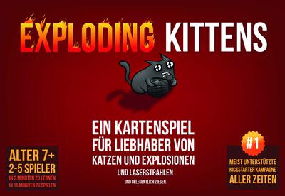 All details for the board game Exploding Kittens and similar games