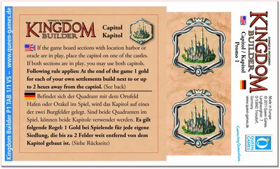 All details for the board game Kingdom Builder: Capitol and similar games