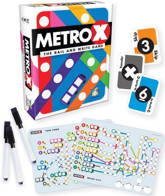 All details for the board game Metro X and similar games