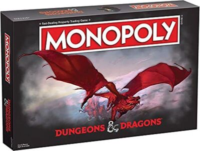 All details for the board game Monopoly: Dungeons & Dragons and similar games
