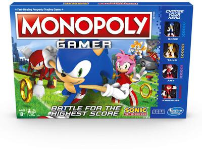All details for the board game Monopoly Gamer: Sonic The Hedgehog and similar games
