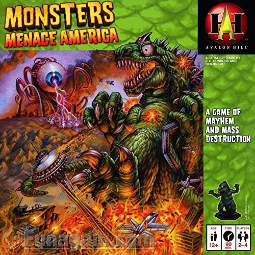 All details for the board game Monsters Menace America and similar games
