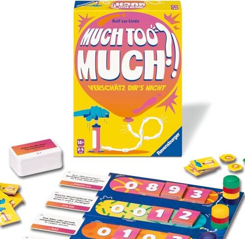 All details for the board game Much Too Much?! and similar games