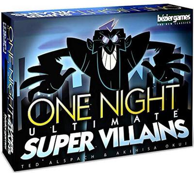 All details for the board game One Night Ultimate Super Villains and similar games