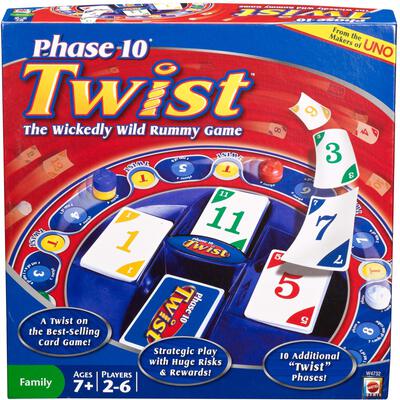 All details for the board game Phase 10 Twist and similar games