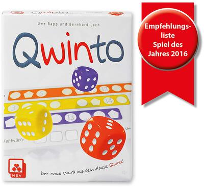 All details for the board game Qwinto and similar games