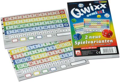 All details for the board game Qwixx Mixx and similar games