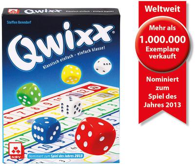 All details for the board game Qwixx and similar games
