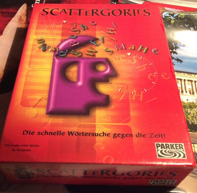 All details for the board game Scattergories and similar games