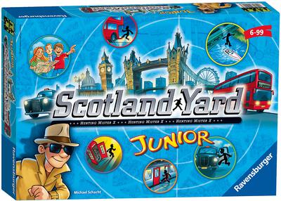 All details for the board game Scotland Yard Junior and similar games