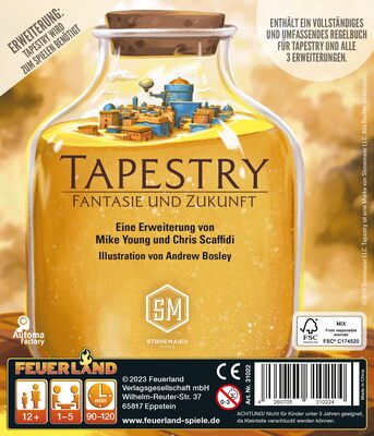 All details for the board game Tapestry: Fantasies & Futures and similar games