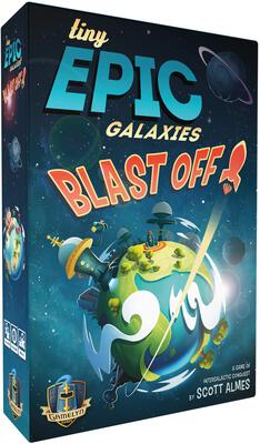 All details for the board game Tiny Epic Galaxies BLAST OFF! and similar games