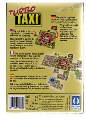 All details for the board game Turbo Taxi and similar games