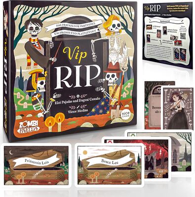 All details for the board game VIP RIP and similar games