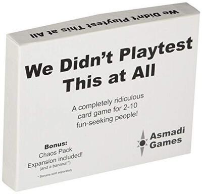 All details for the board game We Didn't Playtest This At All and similar games